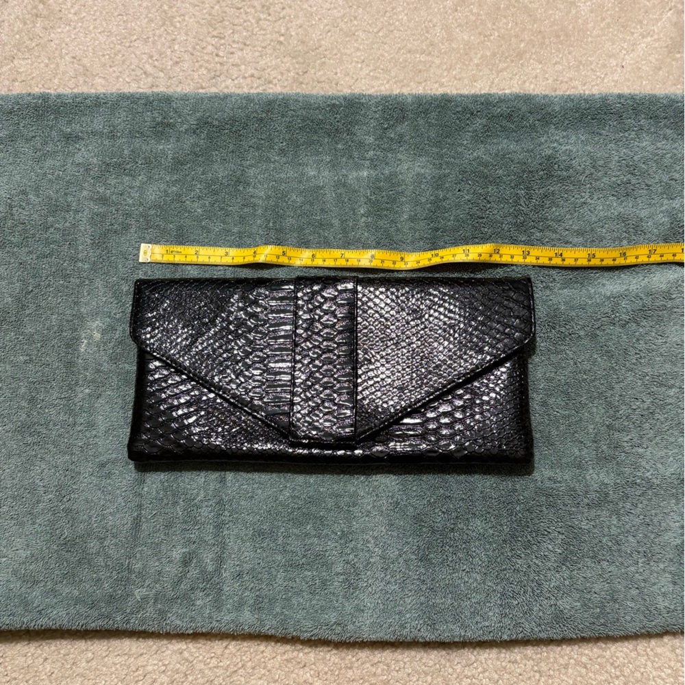 Black Textured Clutch